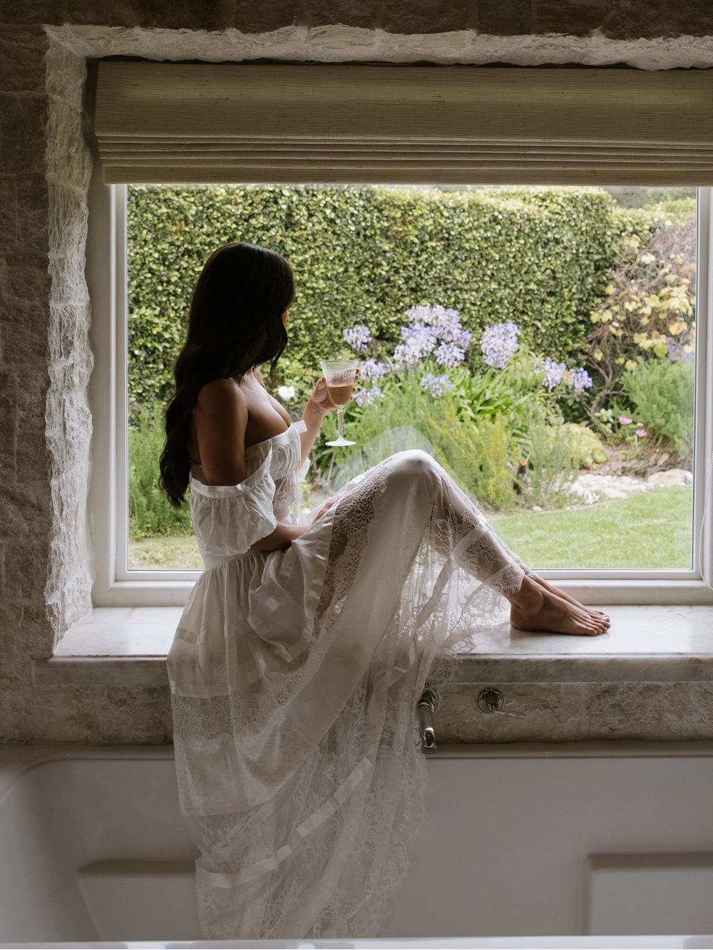 For Love and Lemons Annabelle Lace Maxi White